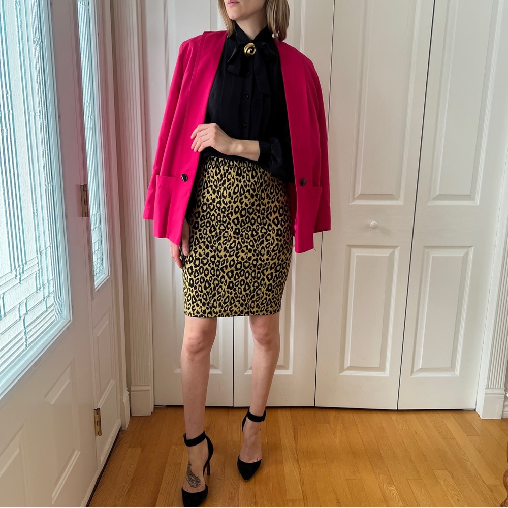 HighWaisted Leopard Print Skirt - Picture 4 of 10
